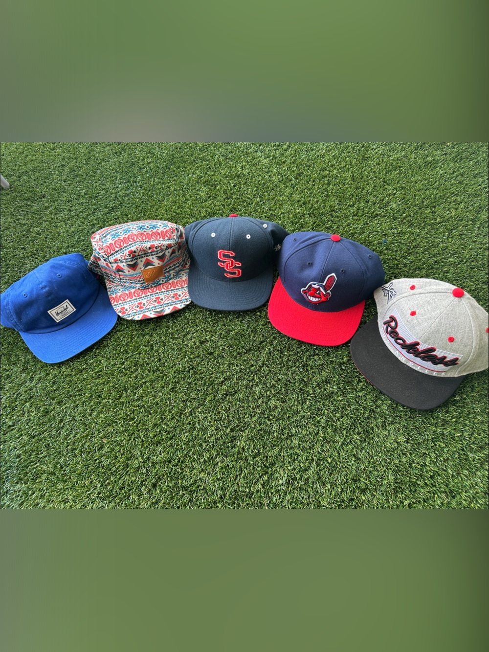 Herschel Supply Company Royal Blue Hat with Patch& More (CAP BUNDLE)